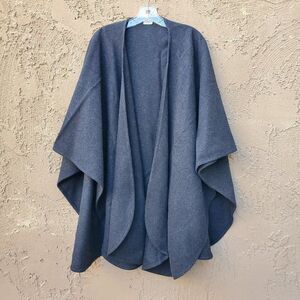 Texas Body Hangings Mt. Enterprises, TX dark gray long wool cape coat
